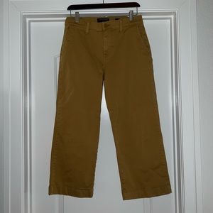 Muted mustard yellow wide leg pants from lucky brand
